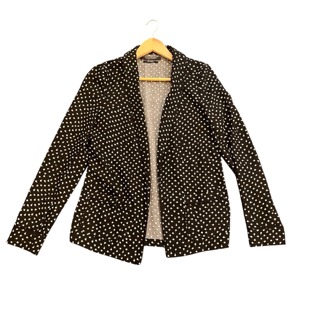 Scotch & Soda Maison Scotch “les filles” black and white print blazer Size 1